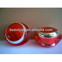 Rote Acryl Kosmetik Verpackung Creme Jar